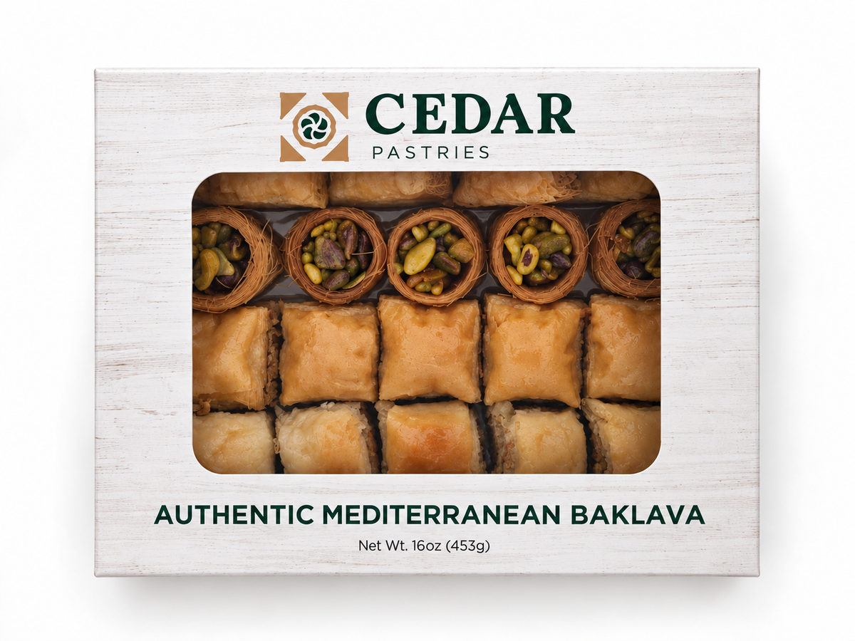 Cedar Pastries Mediterranean Baklava Assortment Small Gift Box