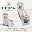 cedar pastries 2 pack on the go pouch of pistachio baklava in a case of 12
