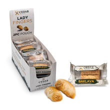 Load image into Gallery viewer, Single Serve Lady Finger Baklava 2-Pack (Case of 12)
