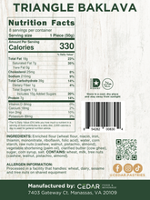 Load image into Gallery viewer, Cedar Pastries 2LB Traditional Baklava Triangles
